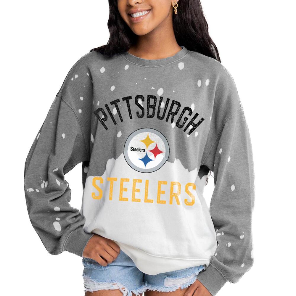 NFL Pittsburgh Steelers Gameday Couture Women's Oversized Faded Sweatshirt